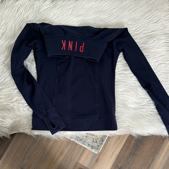 Pink NEW ENGLAND PATRIOTS Quarter-Zip Sweatshirt - Picture 6 of 7